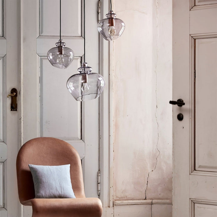 ALEIA Toned Glass Dining Living Spaces Pendant Light