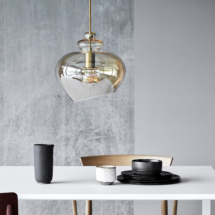 ALEIA Toned Glass Dining Living Spaces Pendant Light