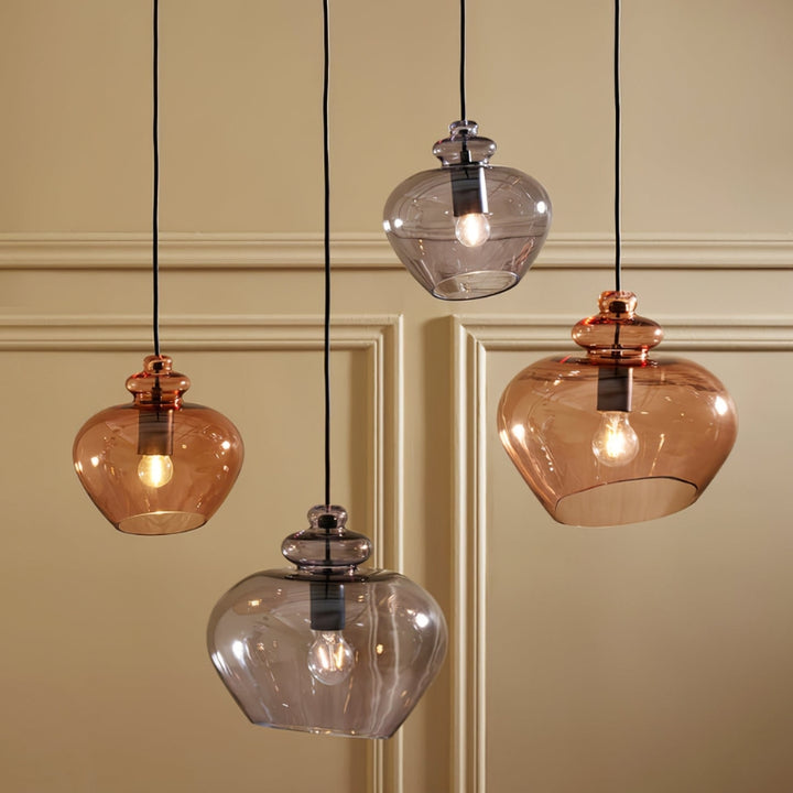 ALEIA Toned Glass Dining Living Spaces Pendant Light