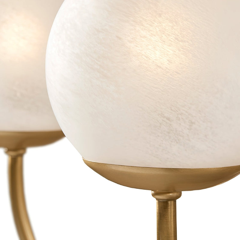 ALINA Frosted Glass Brass Modern Globe Chandelier