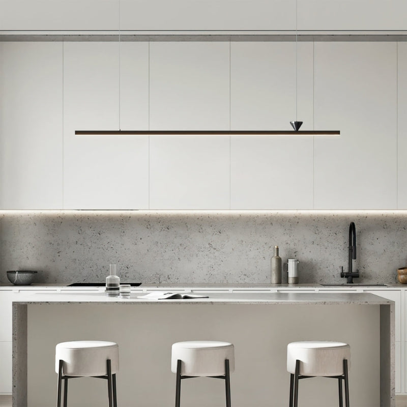 ALMA Modern Black Linear LED Contemporary Minimalist Chandelier