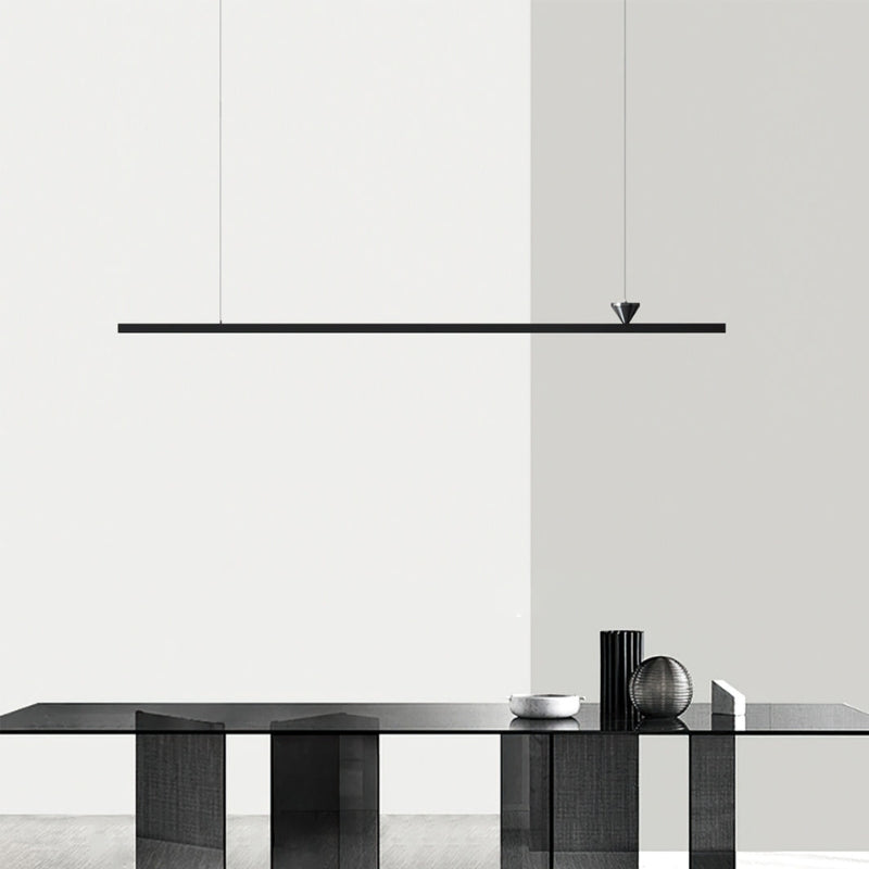 ALMA Modern Black Linear LED Contemporary Minimalist Chandelier