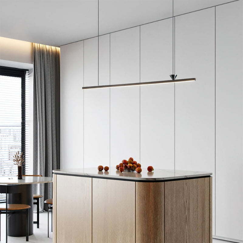ALMA Modern Black Linear LED Contemporary Minimalist Chandelier