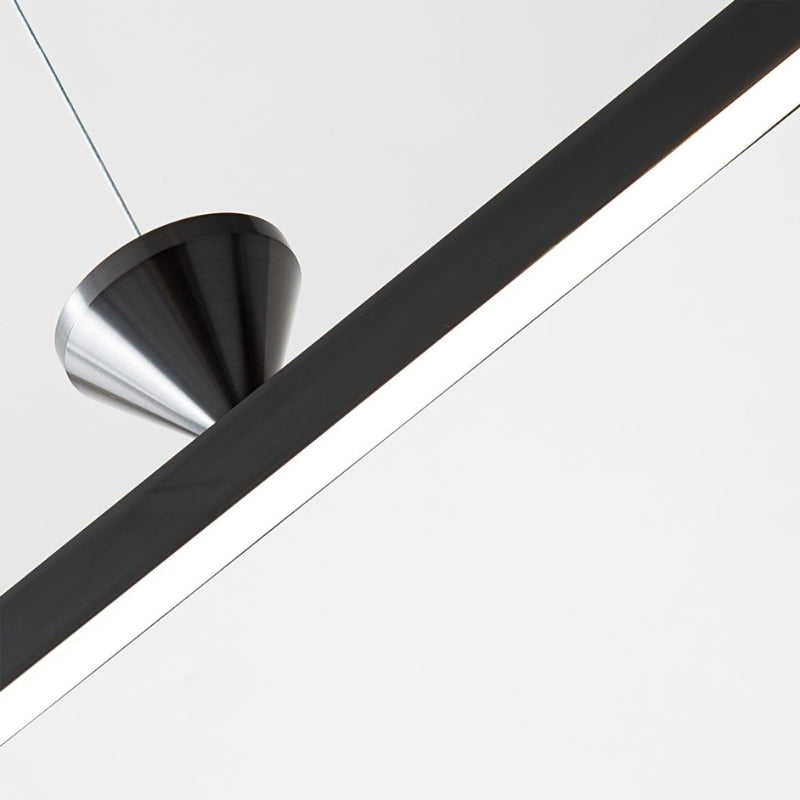 ALMA Modern Black Linear LED Contemporary Minimalist Chandelier