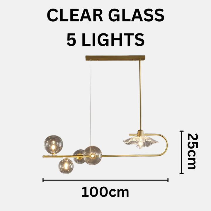 AMIRI Modern Glass Gold Elegant Lighting Chandelier