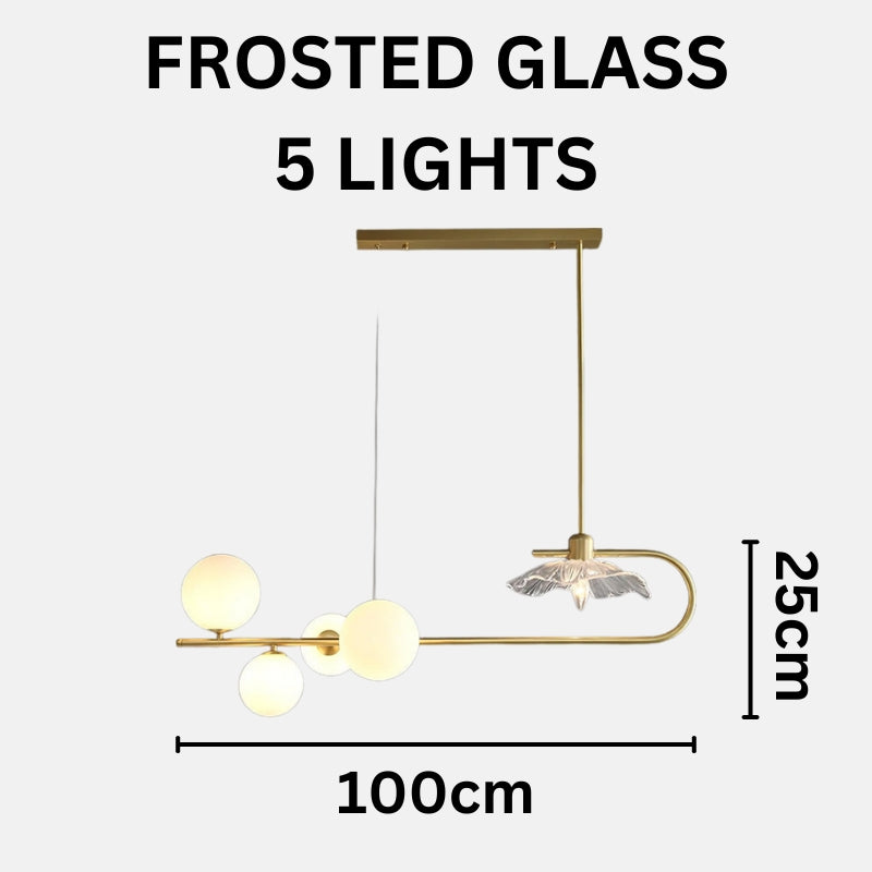 AMIRI Modern Glass Gold Elegant Lighting Chandelier