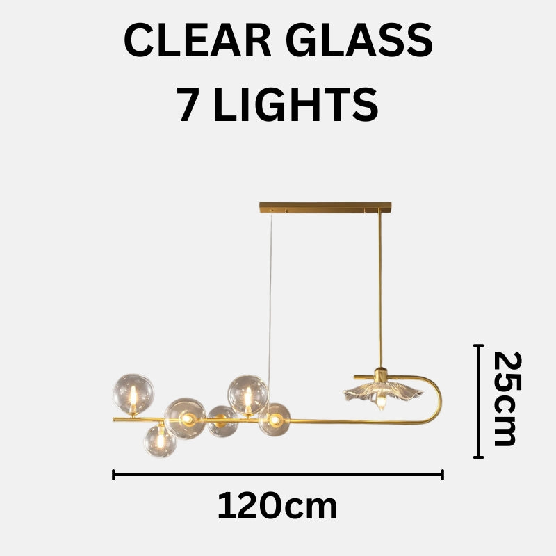 AMIRI Modern Glass Gold Elegant Lighting Chandelier