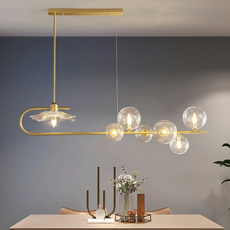 AMIRI Modern Glass Gold Elegant Lighting Chandelier