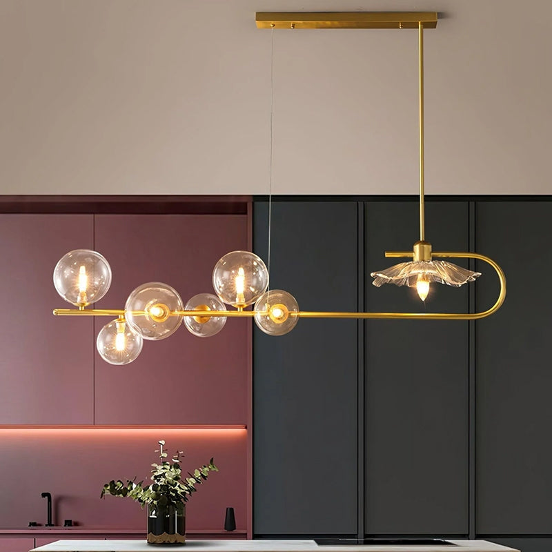 AMIRI Modern Glass Gold Elegant Lighting Chandelier