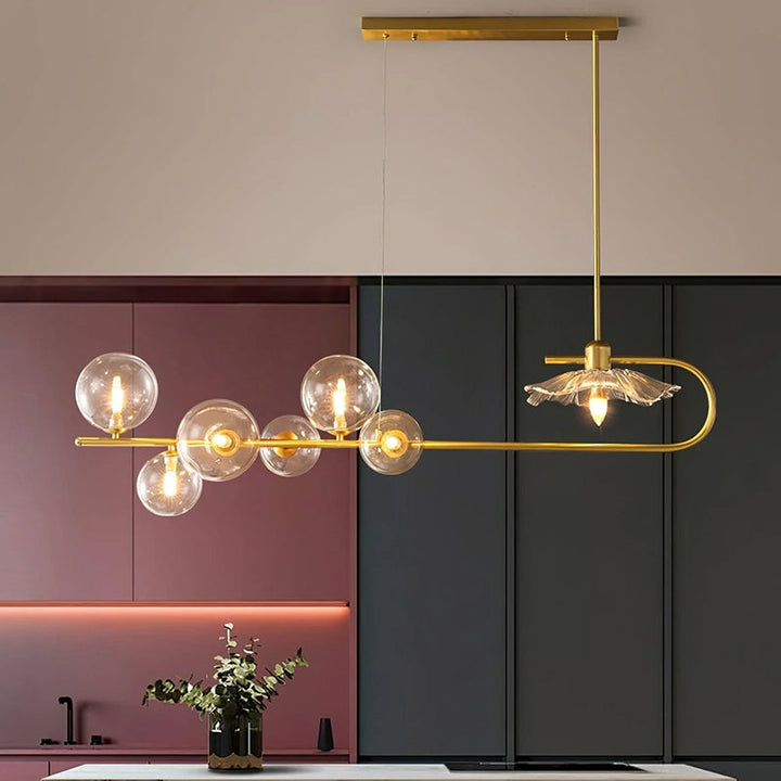 AMIRI Modern Glass Gold Elegant Lighting Chandelier