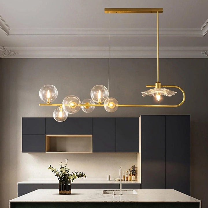 AMIRI Modern Glass Gold Elegant Lighting Chandelier