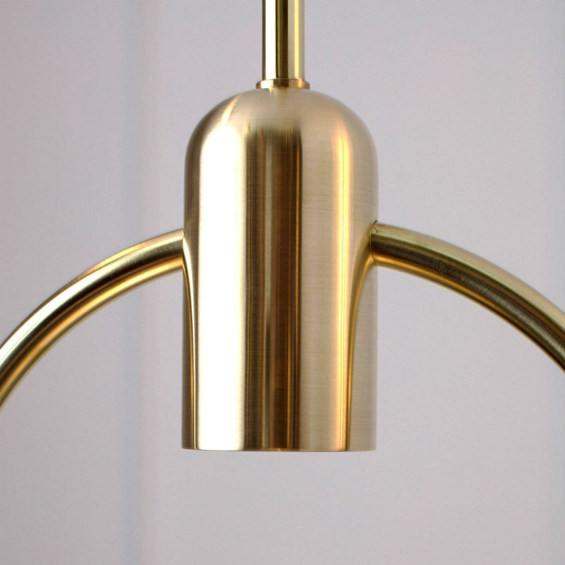 ANIKA Modern Architectural Frosted Glass Gold Pendant Light
