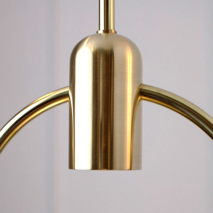 ANIKA Modern Architectural Frosted Glass Gold Pendant Light