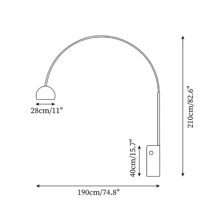 NICKER Marble and Steel Floor Lamp