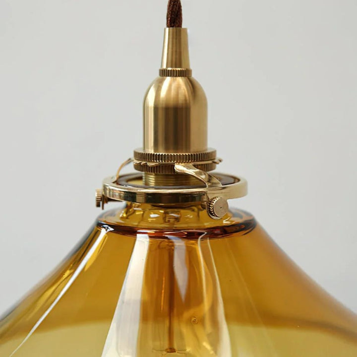 Arleth Warm Amber Glass Pendant Light