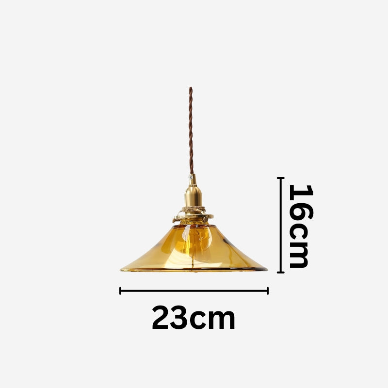 Arleth Warm Amber Glass Pendant Light