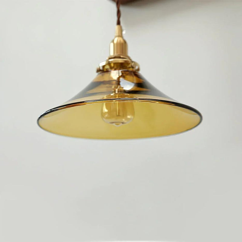 Arleth Warm Amber Glass Pendant Light