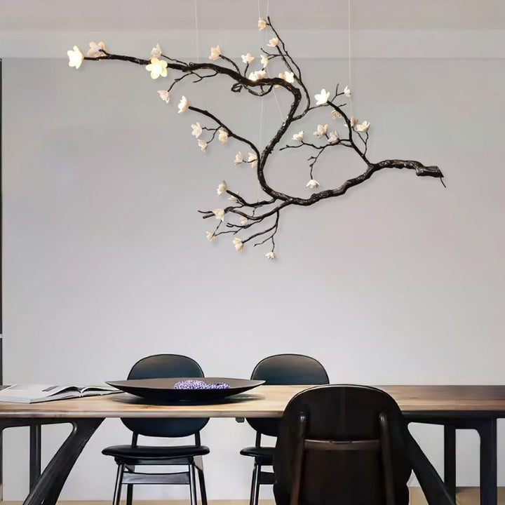 BLOMST Nature Inspired Ceramic Flower Branch Dining and Living Room Chandelier