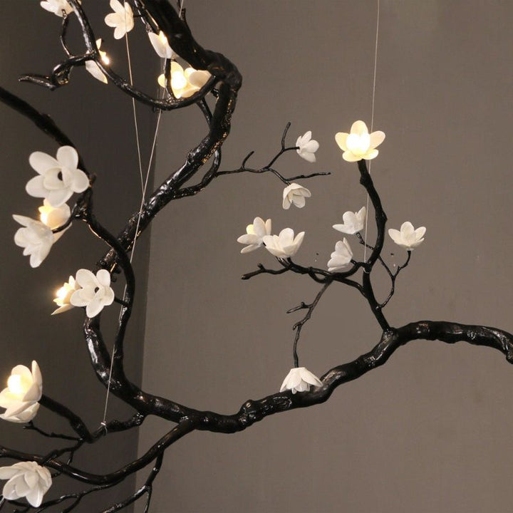 BLOMST Nature Inspired Ceramic Flower Branch Dining and Living Room Chandelier