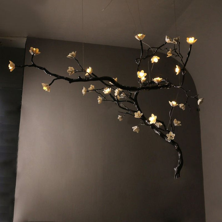BLOMST Nature Inspired Ceramic Flower Branch Dining and Living Room Chandelier