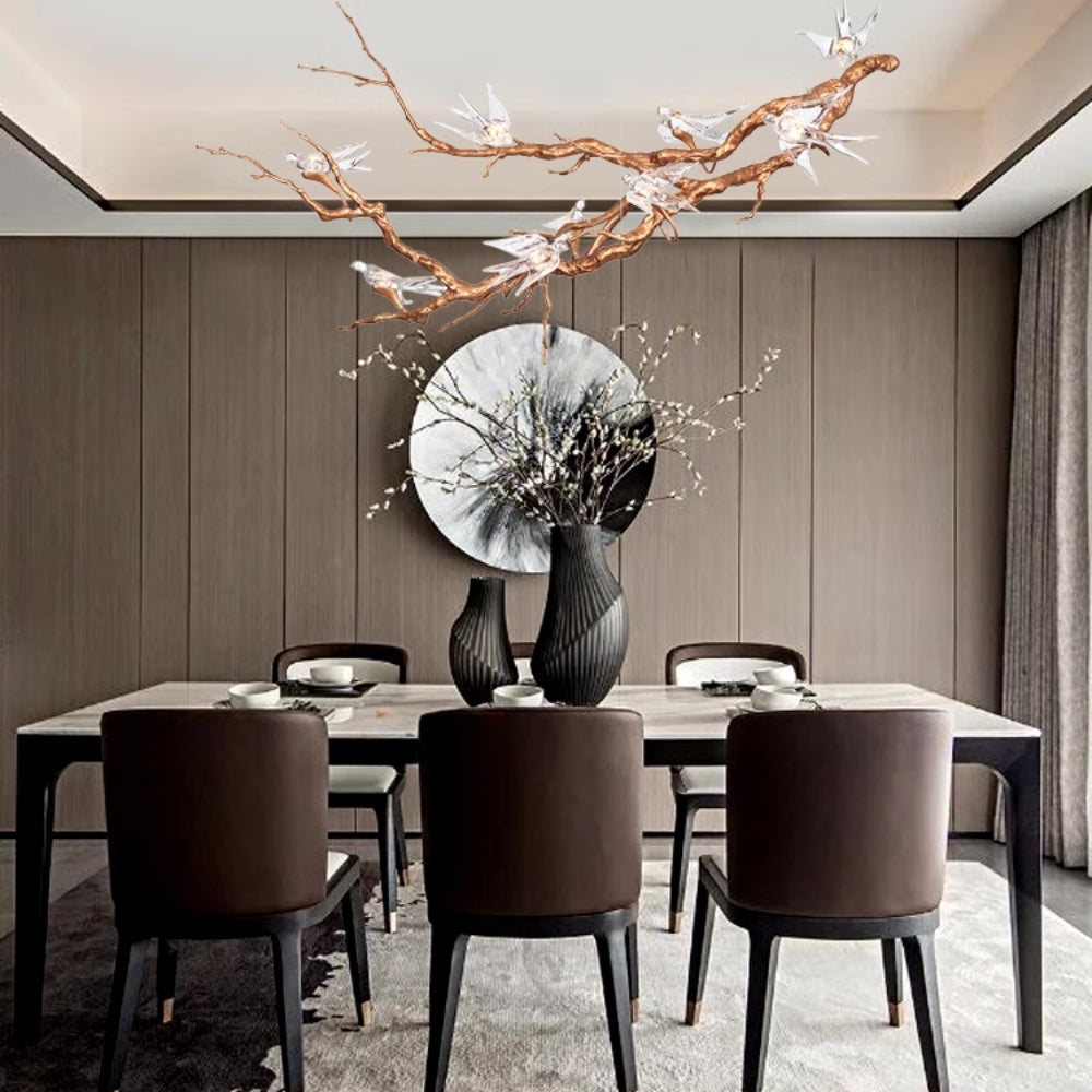 Birds Crystal Branch Chandelier