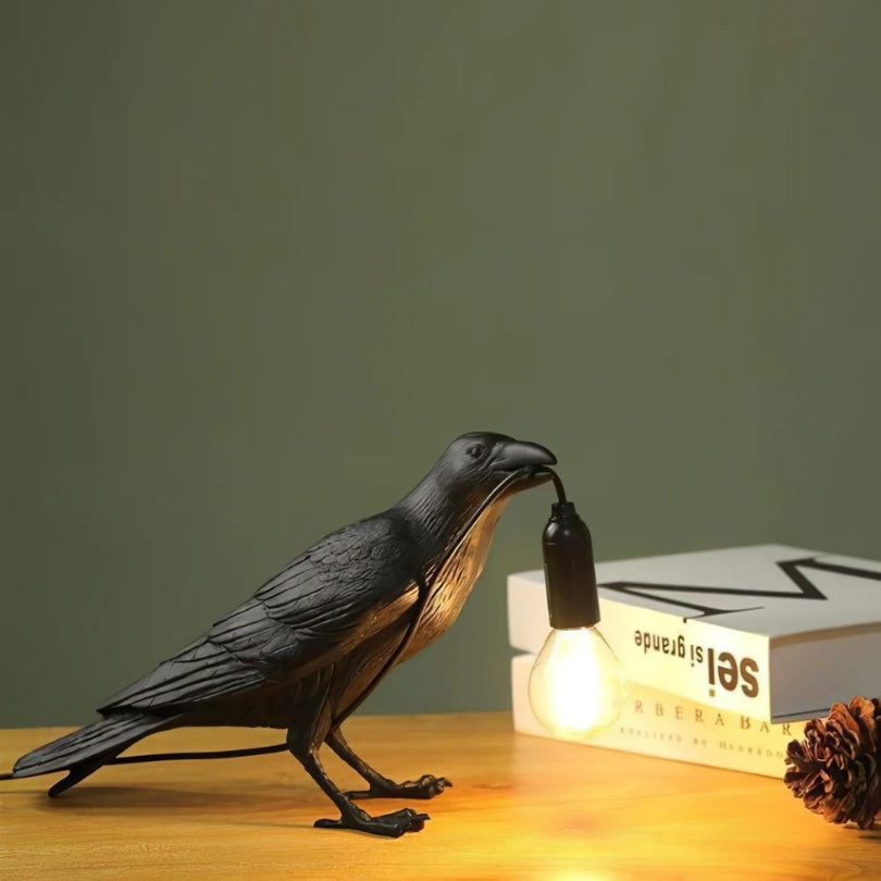 Black Crow Table Lamp