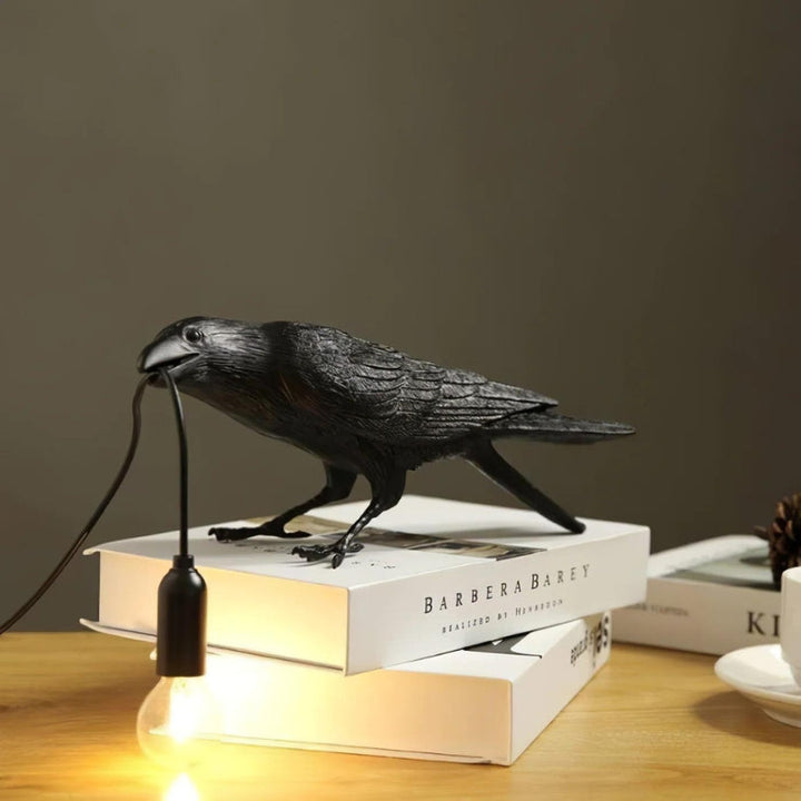 Black Crow Table Lamp