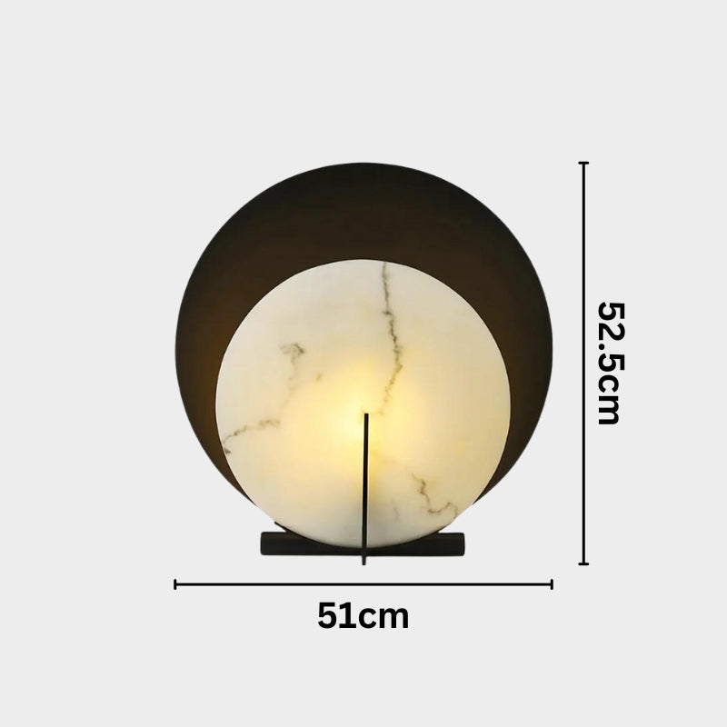 Black Table Lamp Marble-R