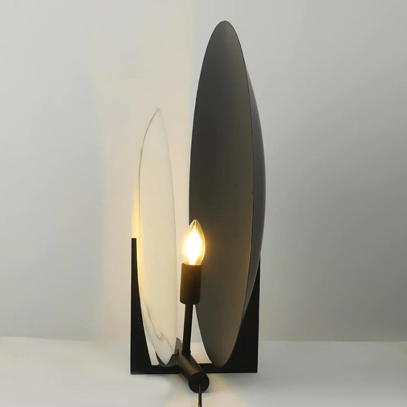 Black Table Lamp Marble-R