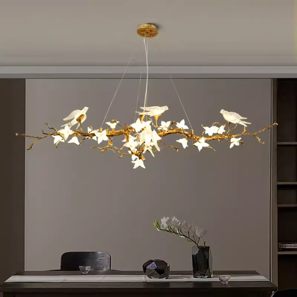 BIRD Crystal Light Tree Branch Chandelier