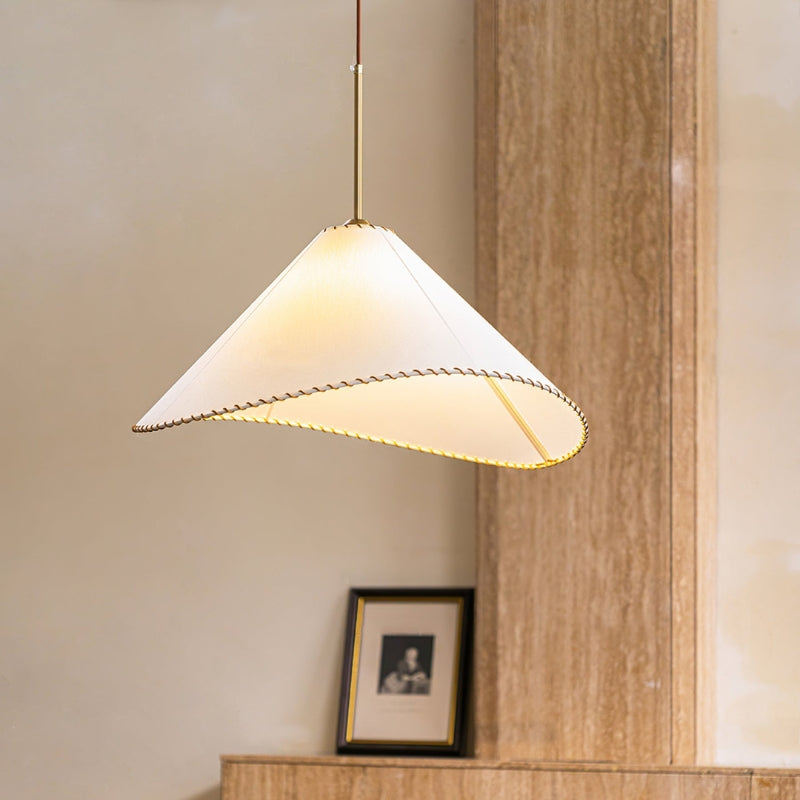 CAITLYN Fabric Elegant White Pendant Light