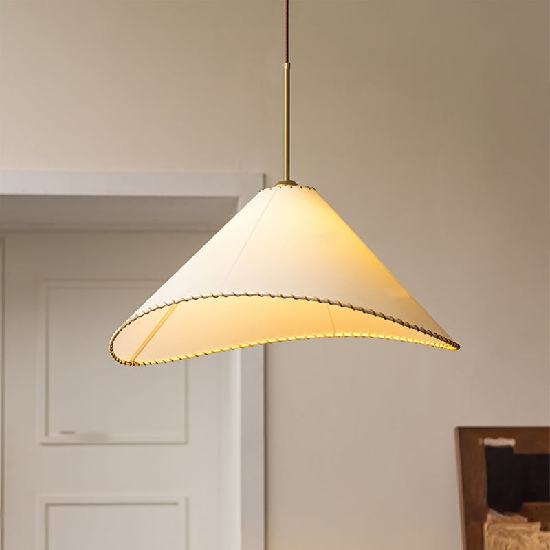 CAITLYN Fabric Elegant White Pendant Light