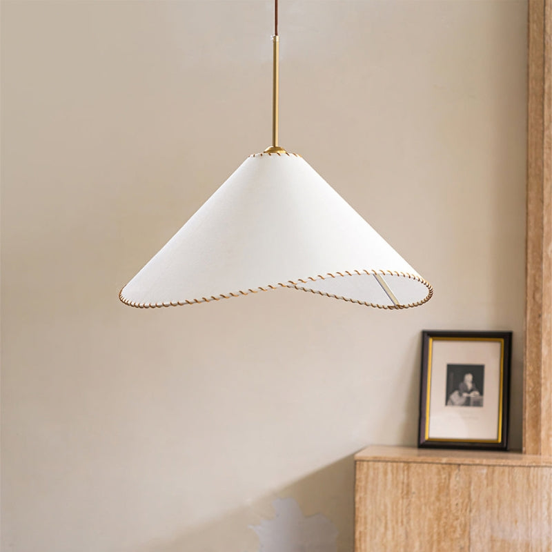 CAITLYN Fabric Elegant White Pendant Light