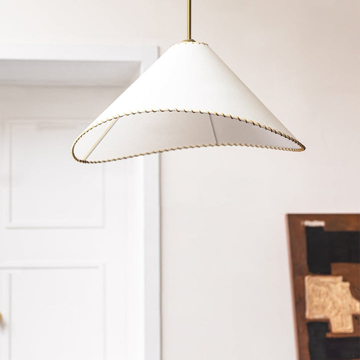 CAITLYN Fabric Elegant White Pendant Light