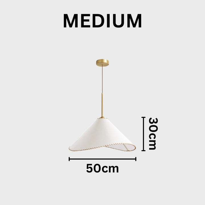 CAITLYN Fabric Elegant White Pendant Light