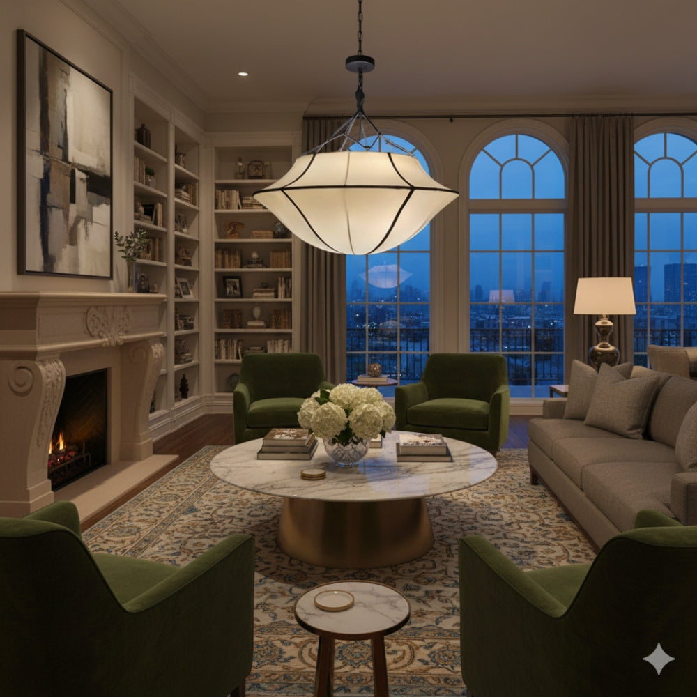 COTH Fabric Vintage Pendant Light