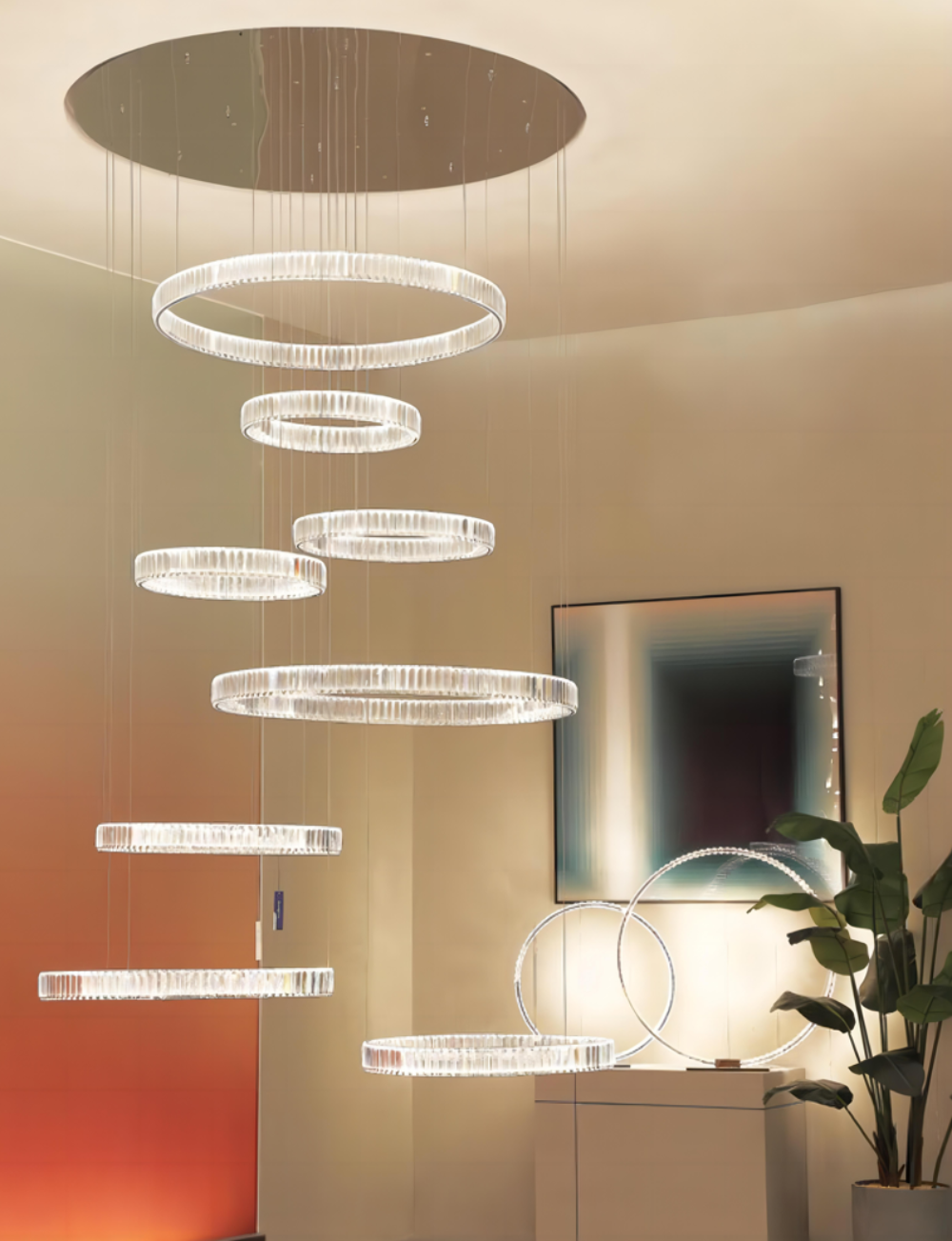 CRYAL Large Modern Entryway Chandelier-3