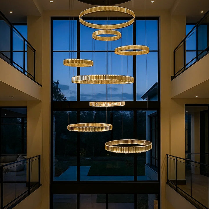 CRYAL Large Modern Entryway Chandelier