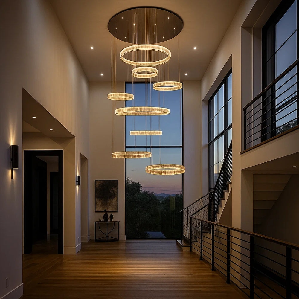 CRYAL Large Modern Entryway Chandelier