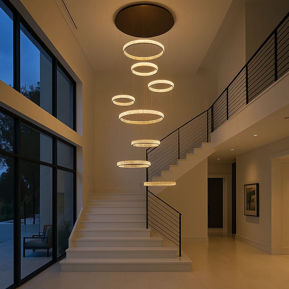CRYAL Large Modern Entryway Chandelier