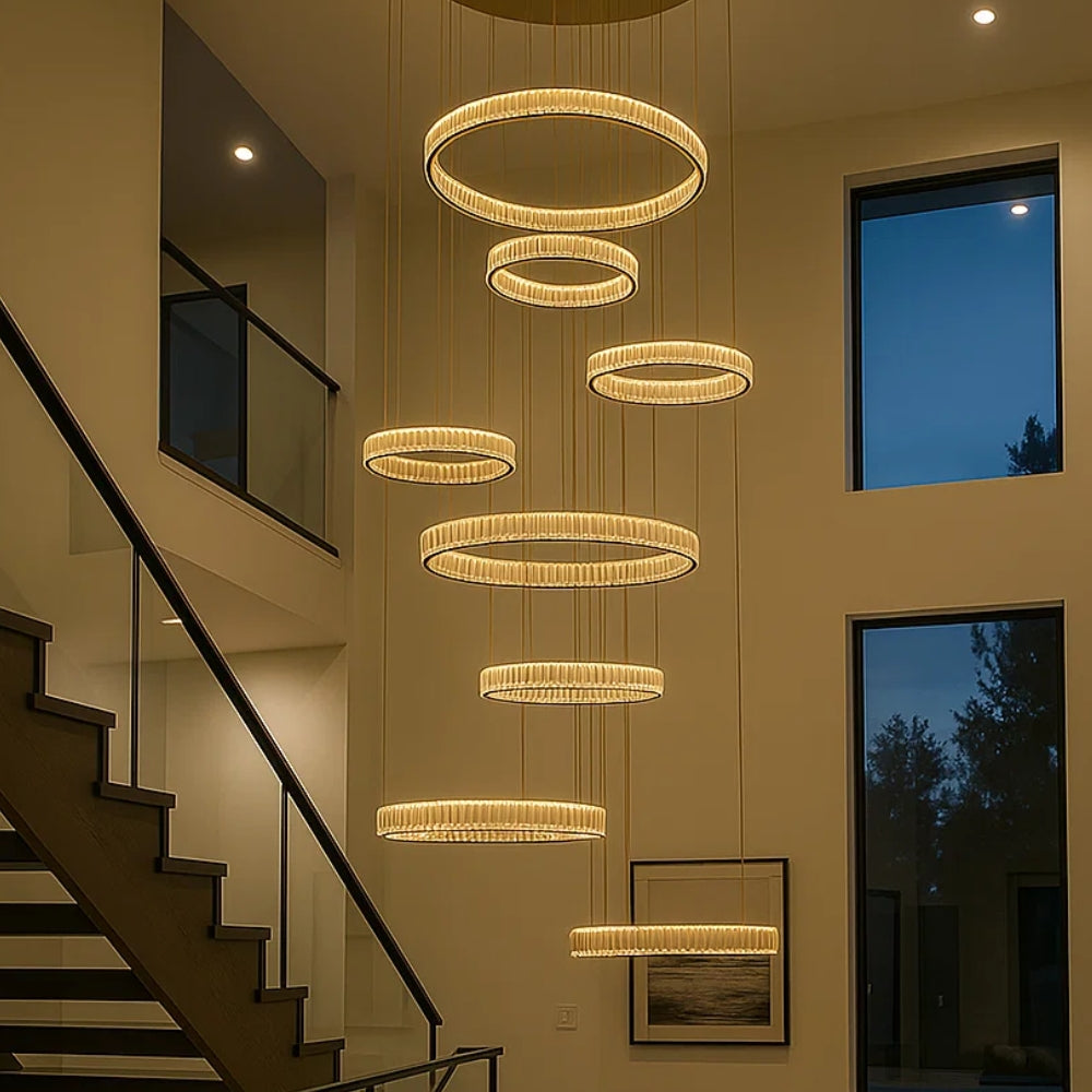 CRYAL Large Modern Entryway Chandelier