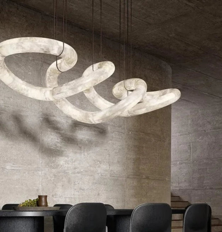 CURLI Alabaster Large Pendant Light for Island Kitchen7