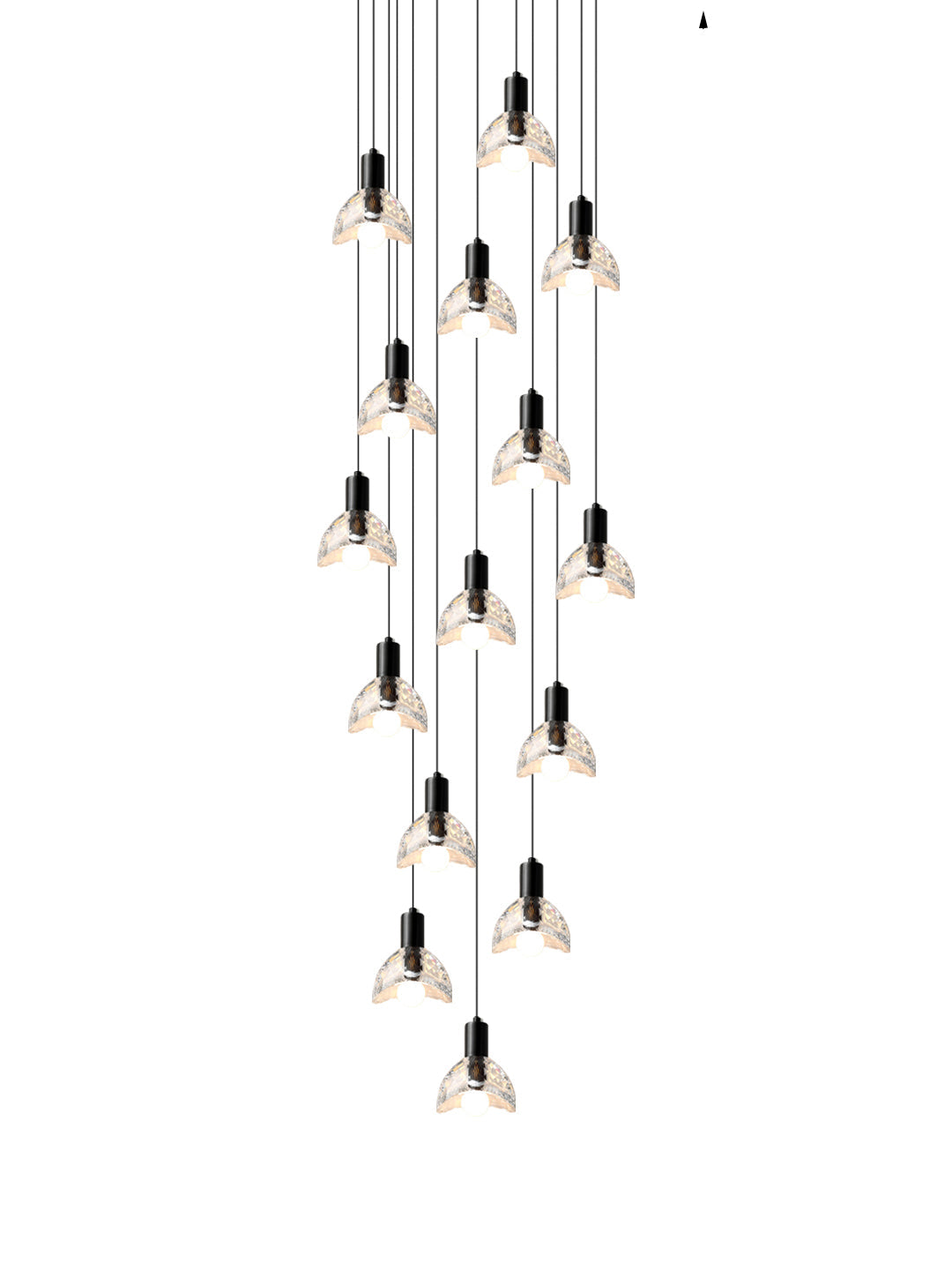 SYCEE Black Stair Chandelier Modern