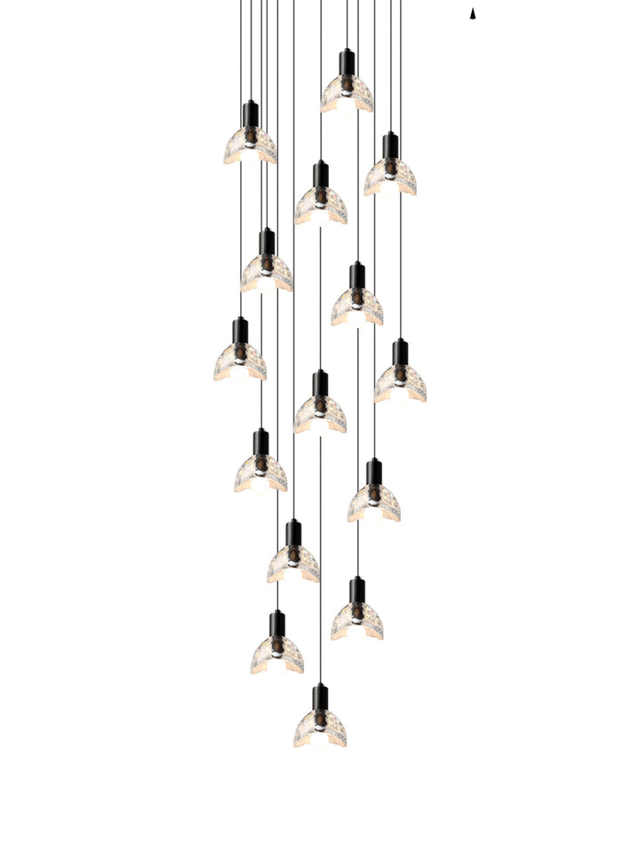 SYCEE Black Stair Chandelier Modern