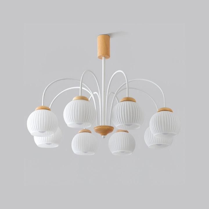 DALIA Wood Glass Design Timeless Elegance Chandelier