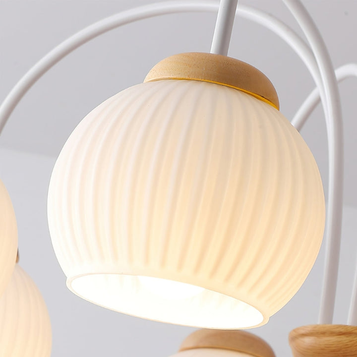 DALIA Wood Glass Design Timeless Elegance Chandelier