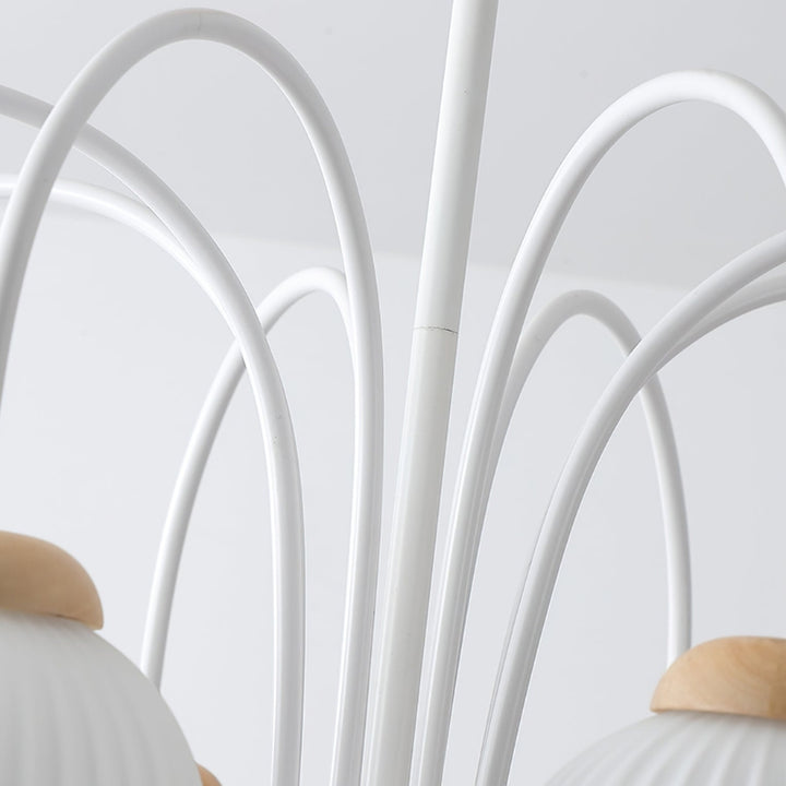 DALIA Wood Glass Design Timeless Elegance Chandelier