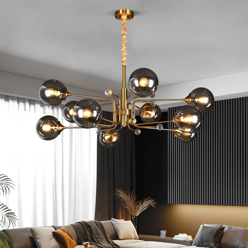 Best new DANIELA Glass Ball LED Living Room Chandelier C5403