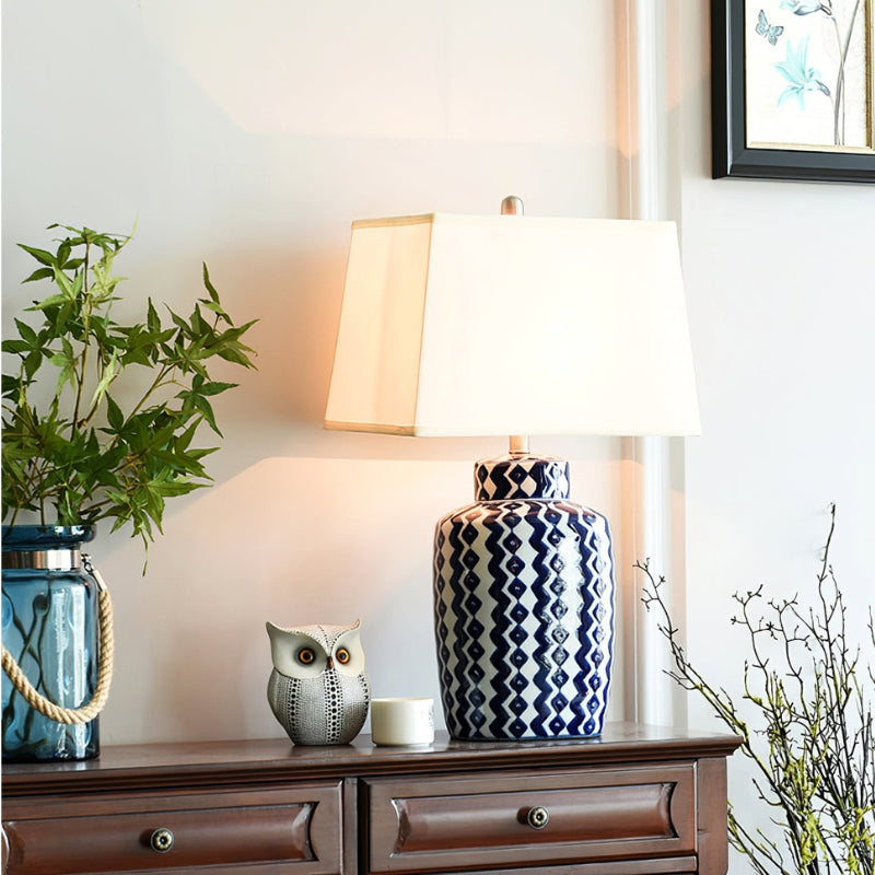 DEWEY Ceramics Classic Blue Table Lamp