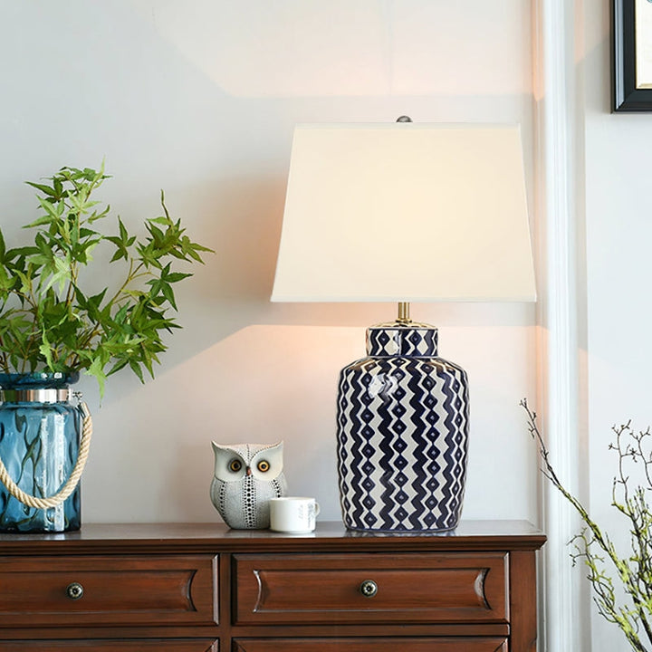 DEWEY Ceramics Classic Blue Table Lamp